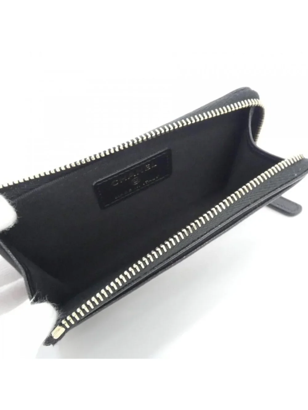 Chanel Card Case Card Holders Black